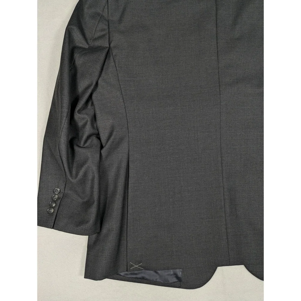 Jos. A. Bank Signature Mens 48R Blazer Charcoal Gray 100% Wool Tailored Fit Coat